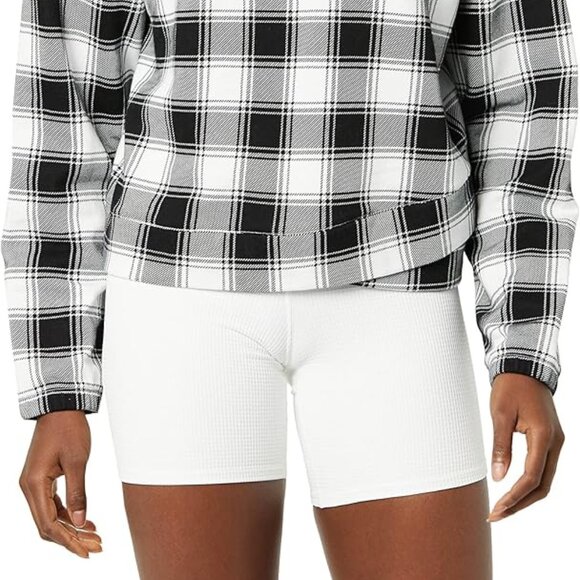 EleVen by Venus Williams One More Time Pullover Women's Size S Black White Plaid - Picture 7 of 8